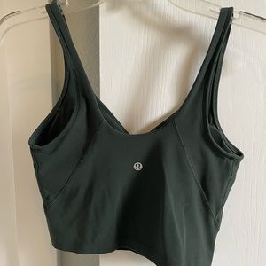 lululemon Align cropped tank top size 6, color Rainforest Green GUC